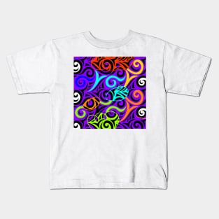 colorful shapes abstract design Kids T-Shirt